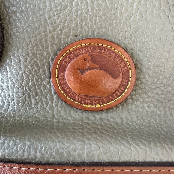 Authentic Dooney & Bourke Cream and Brown Satchel - Picture 4 of 4
